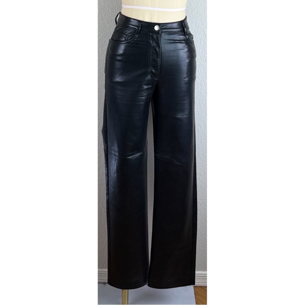 Aritzia Wilfred Vegan Faux Leather Pants In Black, size 2